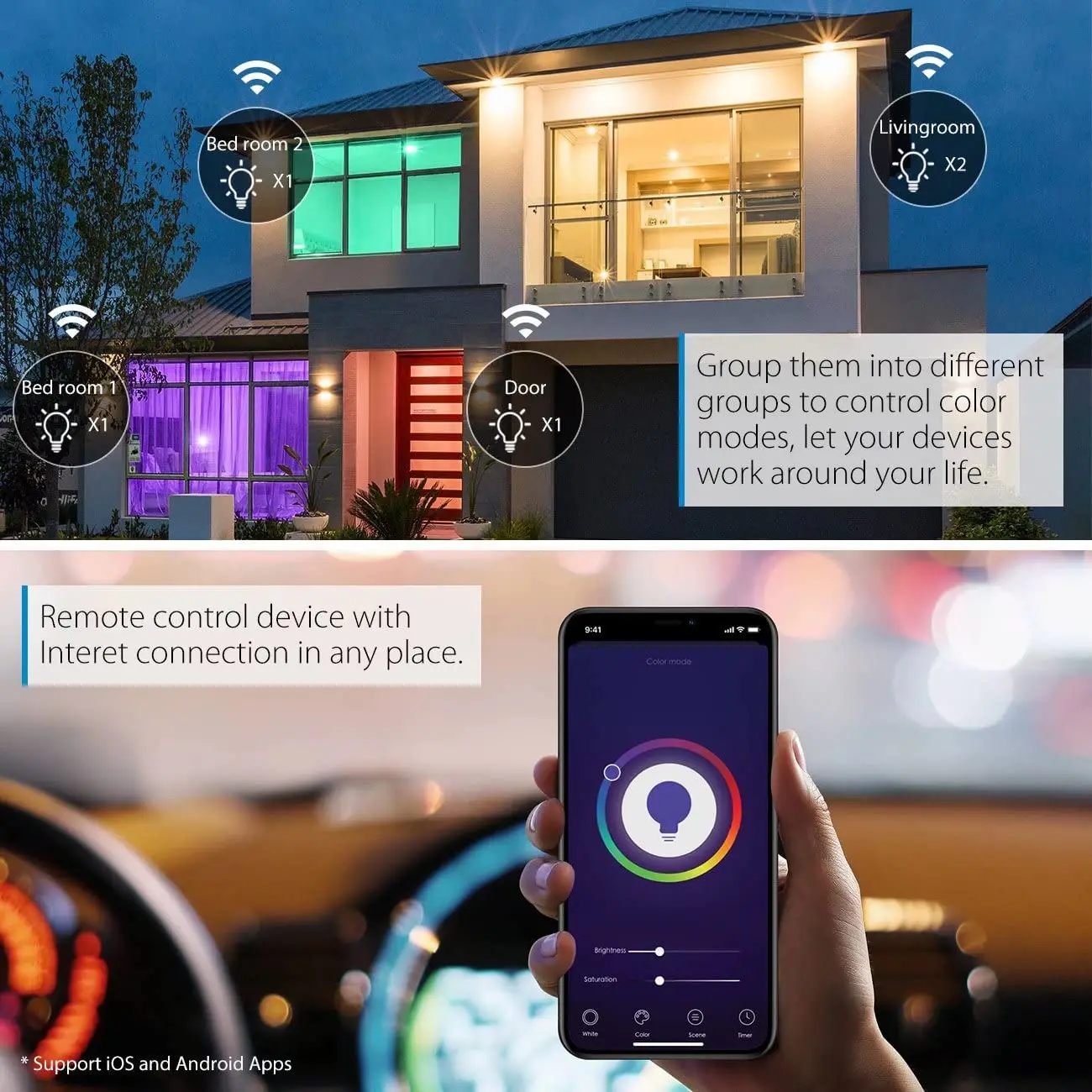 Ewelink WiFi Zigbee bombilla inteligente E27 lámpara LED RGB + WW + CW 18W 15W bombilla funciona con Alexa Google Home Alice necesita Zigbee Hub