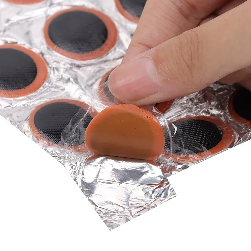 48/96 peças remendos de reparo de punção de borracha para pneus de bicicleta-kit de remendo de tubo de pneu sem cola para reparos de tubo interno