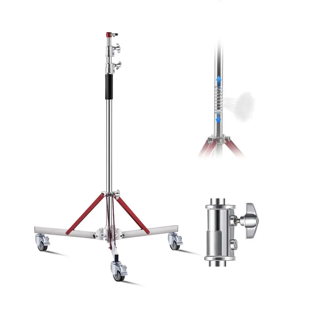 Heavy Duty Light Stand Casters Max Height 10.5ft 320cm Tripod Stand