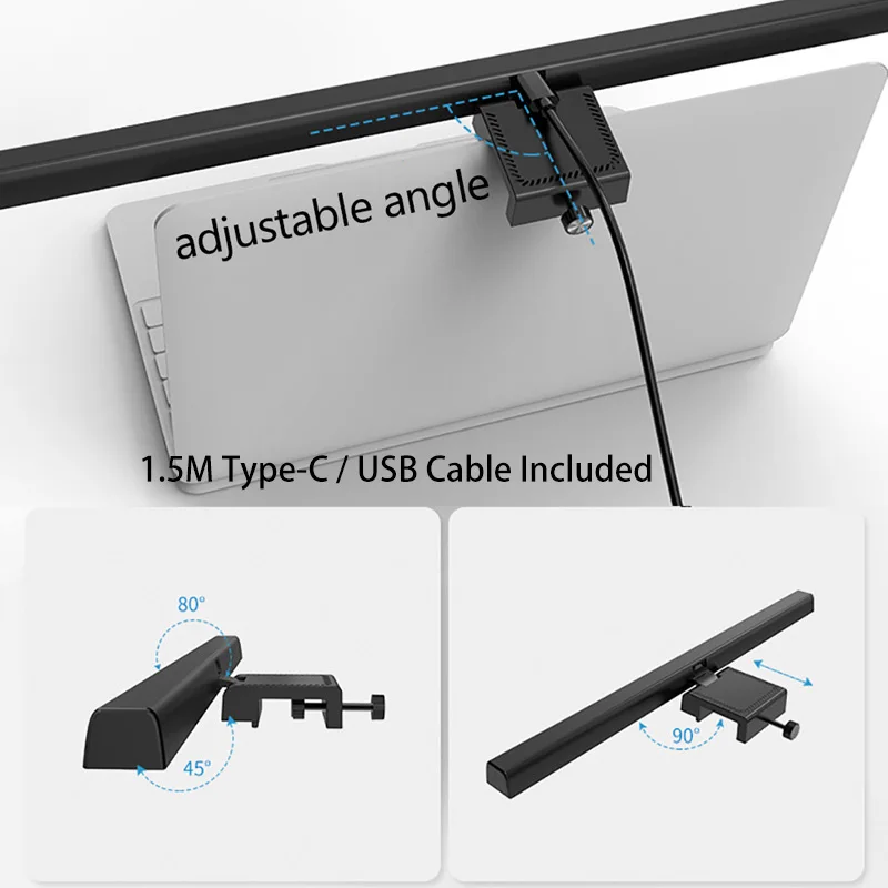 Eye-Care Screenbar Lamp LED Eye-Care Screen Hang Light Computer PC Monitor Screen Light Bar Stepless Dimming Read Hang Lamp