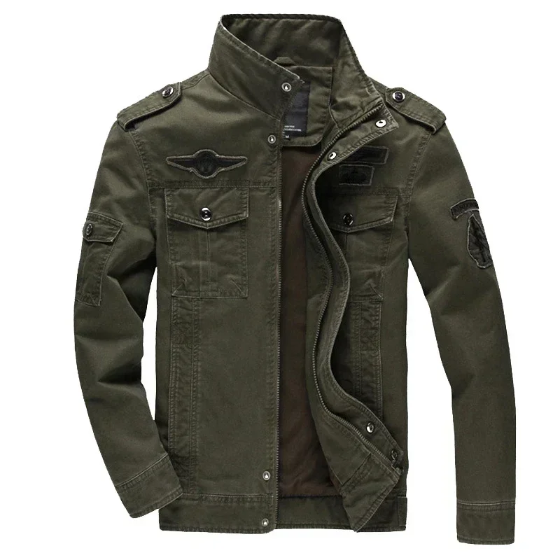 Männer Arbeits Jacke Frühling und Herbst 2024, Neue Einfarbig Retro Stickerei Outdoor Camping Winddicht Mantel Männer Slim Fit windjacke