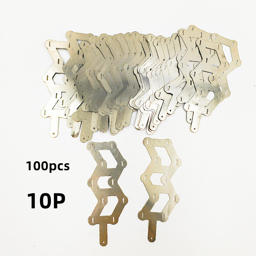 100 Stück W-Typ vernickelter 18650-Akku-Nickellasche 10P oder 5P W-förmiger Nickelgürtel 18650 zylindrischer Punktschweißgerät-Nickelgürtel