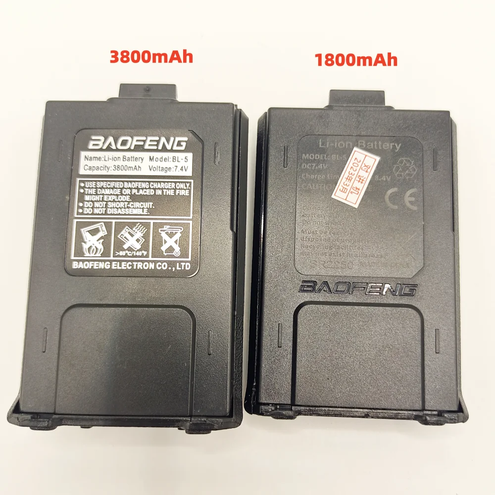 Аккумулятор Baofeng USB 3800 мАч для портативной рации, 1800 мАч