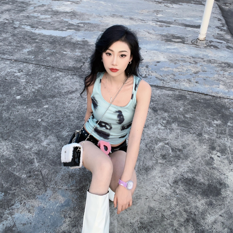 Xiuya Y2k ゴシックハンドバッグ女性のためのソフトぬいぐるみクロスアップリケチェーンショルダーバッグホットガールズヒップホップアメリカンスタイルクロスボディバッグ