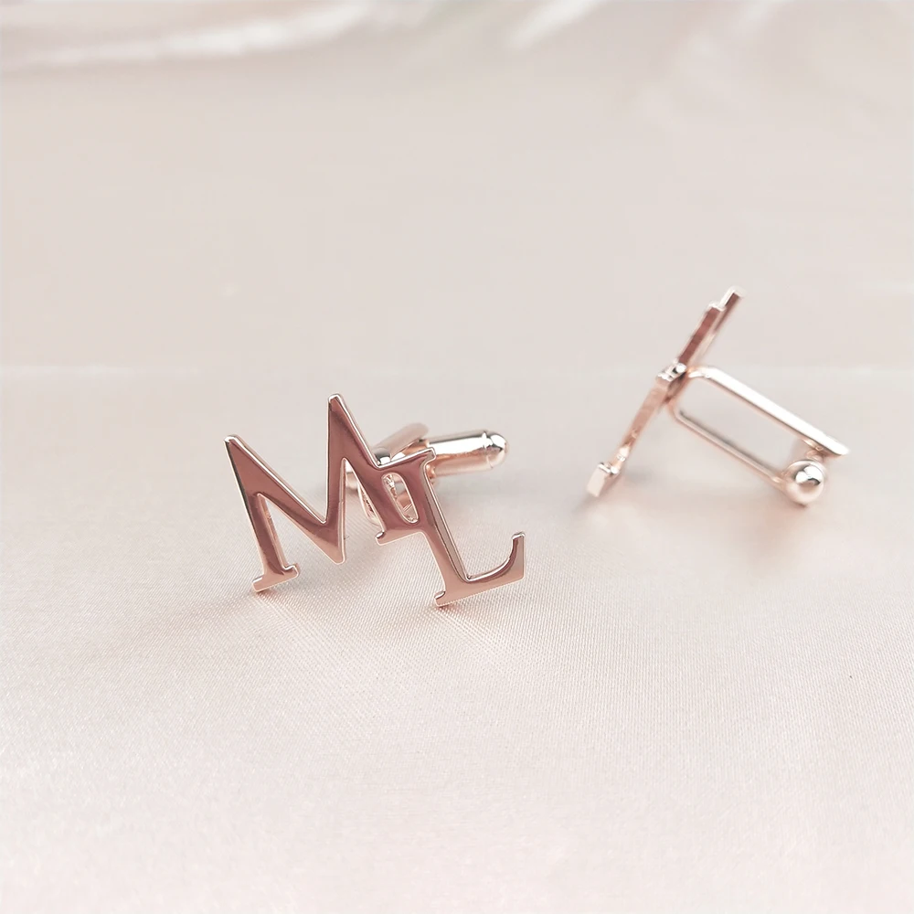 Gemelos con iniciales personalizadas para hombre, botones para traje de novio de boda, gemelos de caballero, gemelos personalizados para accesorios de hombre