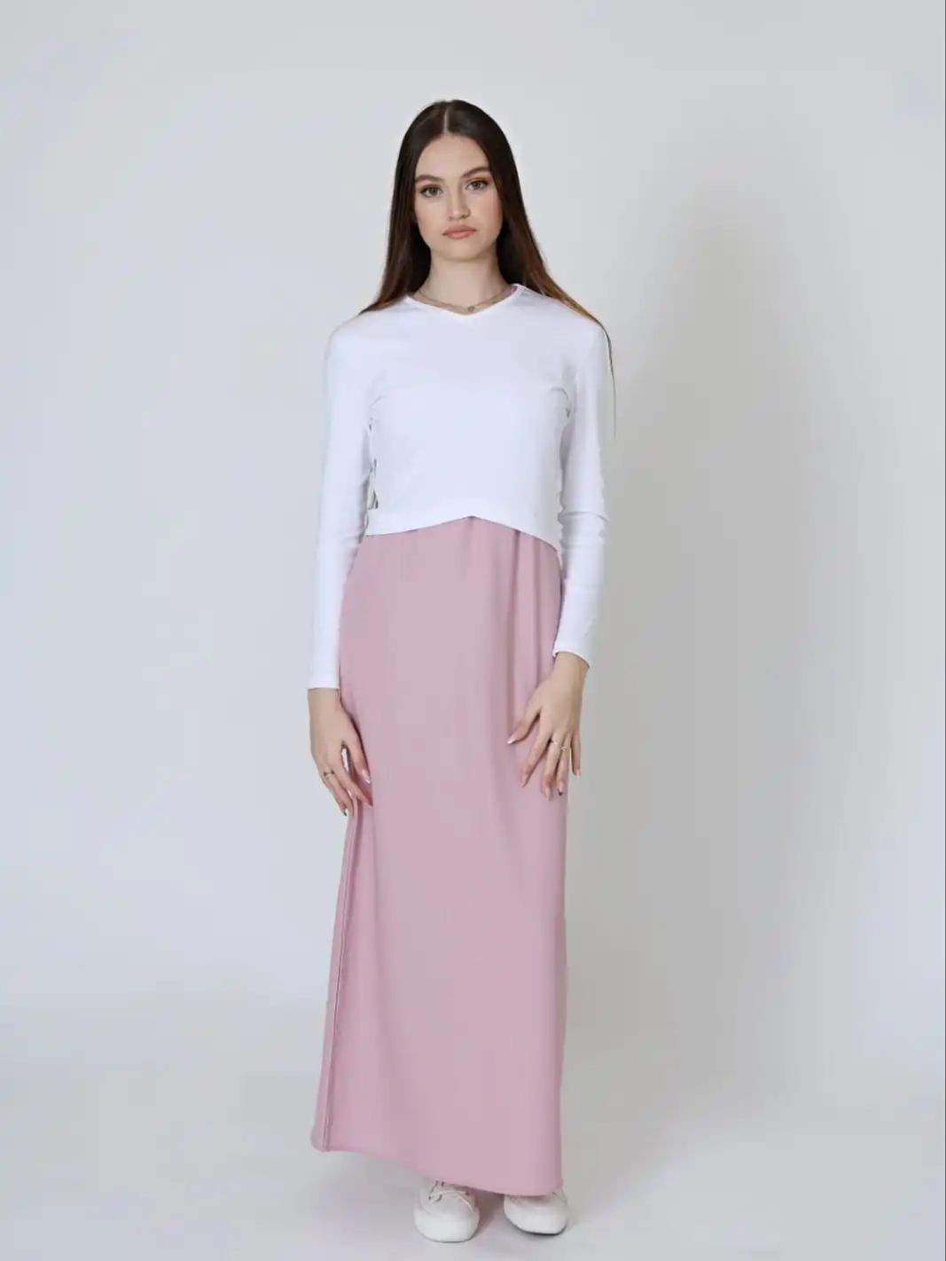 2025 Mails Ropa de mujer Camisas elegantes Vestido largo sin mangas Jersey de algodón Top