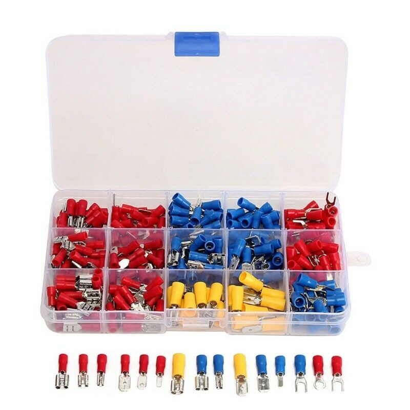 280pcs Wire Connector Kit Male Female Insulated Terminals Cold Crimp Terminals Assorted Crimp Terminals Spade Butt Connector Kit