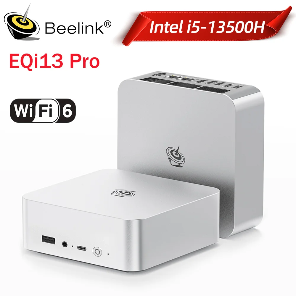 Beelink EQi12 Intel 12450H 12650H EQi13 Pro 13500H 13620H Mini PC AMD 16G RAM 500G 24G 1T SSD WiFi6 4K HD Computador de mesa SER5