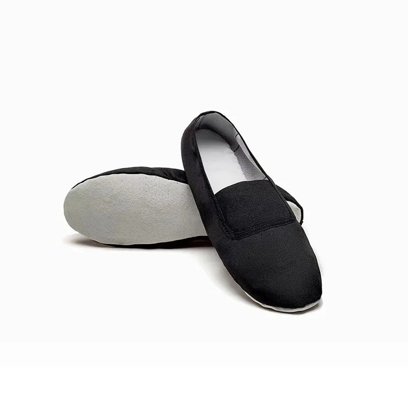 TOVN, suela totalmente de cuero, negro, blanco, plano, profesor de Yoga, Fitness, gimnasia, Ballet, zapatos de baile para niños, mujer y hombre