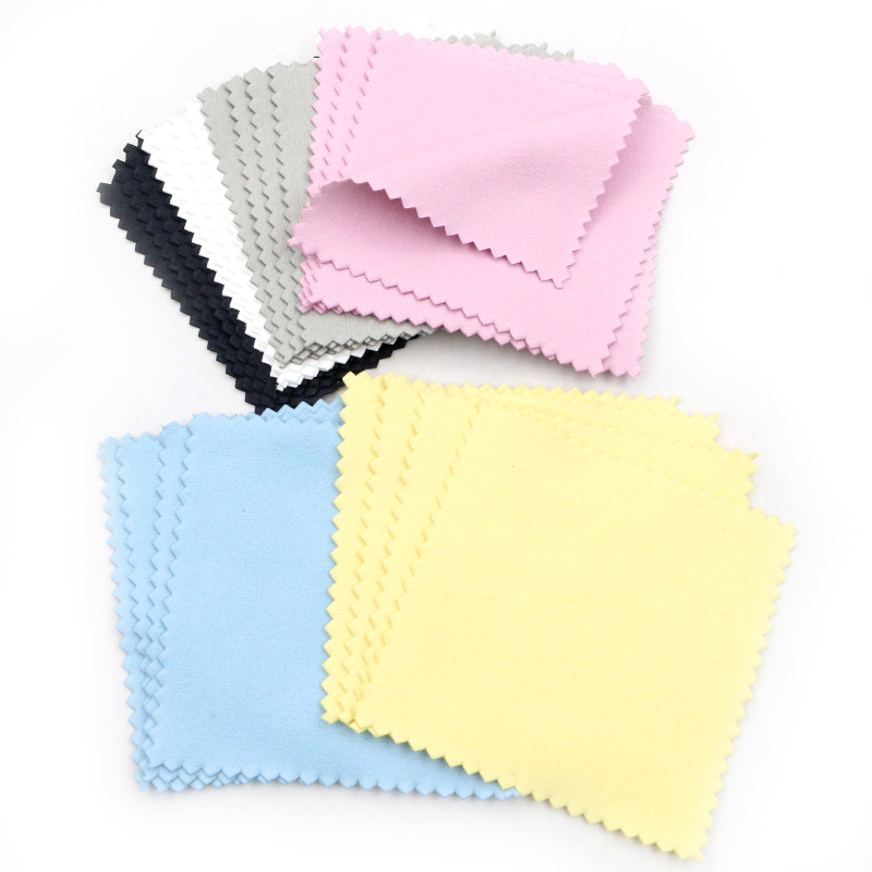 10 pièces chiffon de polissage couleur argent nettoyage chiffon de polissage doux lingette propre chiffon d'essuyage pour argent or bijoux outils