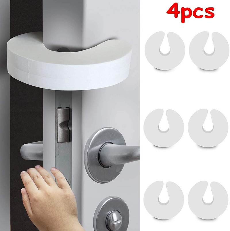 4 Kid Ngón Tay Bảo Vệ Chặn Cửa Máy Gây Nhiễu Kẹp Bảo Vệ An Toàn Cho Bé Nhà Bếp Phòng Ngủ An Ninh Gate Clip Chặn Cửa A +