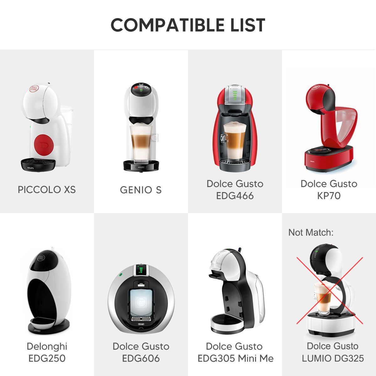 Adaptador de café para Dolce Gusto, adaptador de cápsula reutilizable, Compatible con accesorios para máquina de café Espresso Genio S / Piccolo XS