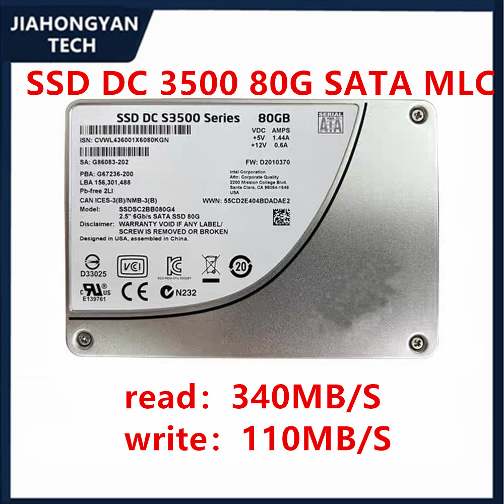 Original For Intel SSD S3500 80G 530 240G SATA 2.5-inch MLC Solid State Drive NEW