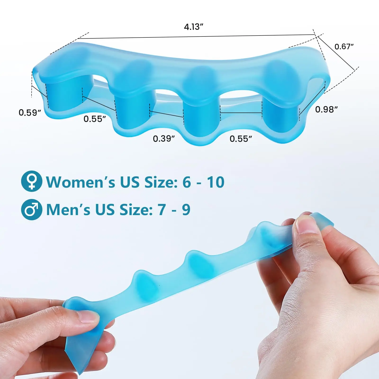 ซิลิโคน Toe Separator,Bunion Corrector Toe Spacers แก้ไข Bunions Toe Straightener Toe Stretcher Gel Toe Separators