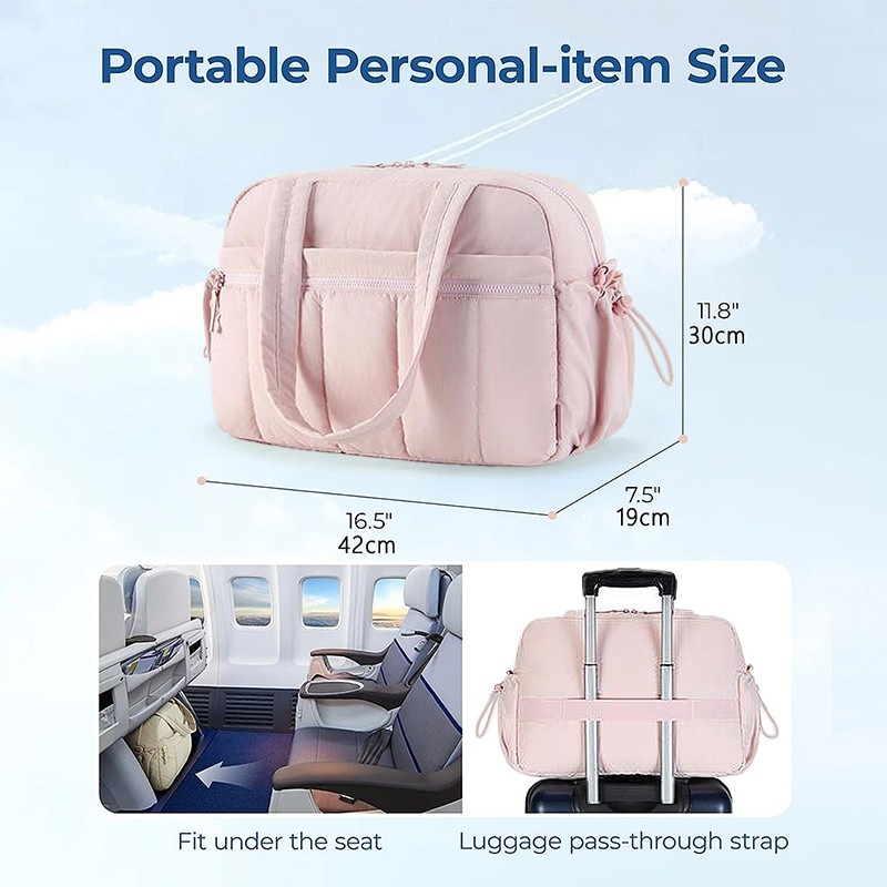 Bolsa de viagem leve sacola esportiva ombro bolsa de ginástica bagagem para mulheres fim de semana com vários bolsos à prova d'água