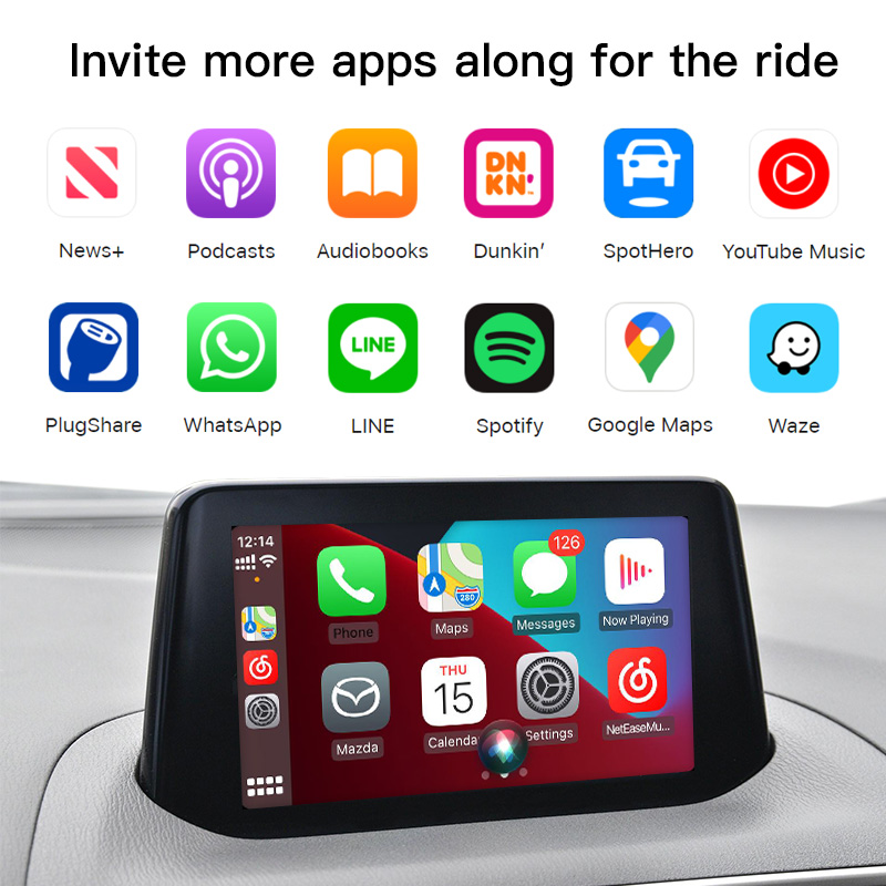 Nova atualização carplay android auto usb hub adaptador para mazda 2 3 6 cx3 cx5 cx8 cx9 mx5 miata tk78669u0c mazda retrofit kit