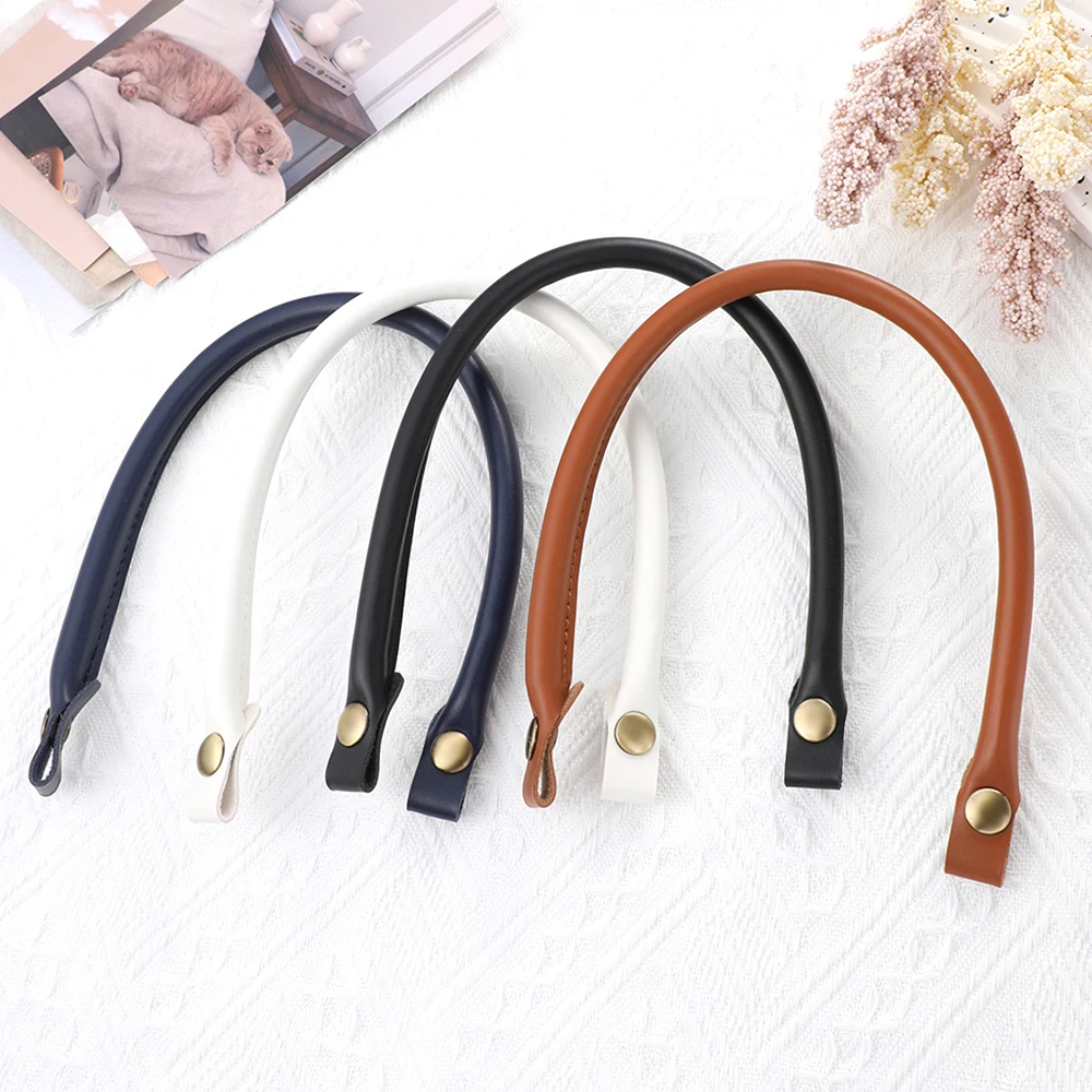 1PCS กระเป๋าจับสําหรับกระเป๋าถือผู้หญิงสายคล้องไหล่ PU กระเป๋าหนังเข็มขัดสีทึบ Clasp อุปกรณ์เสริม Handle