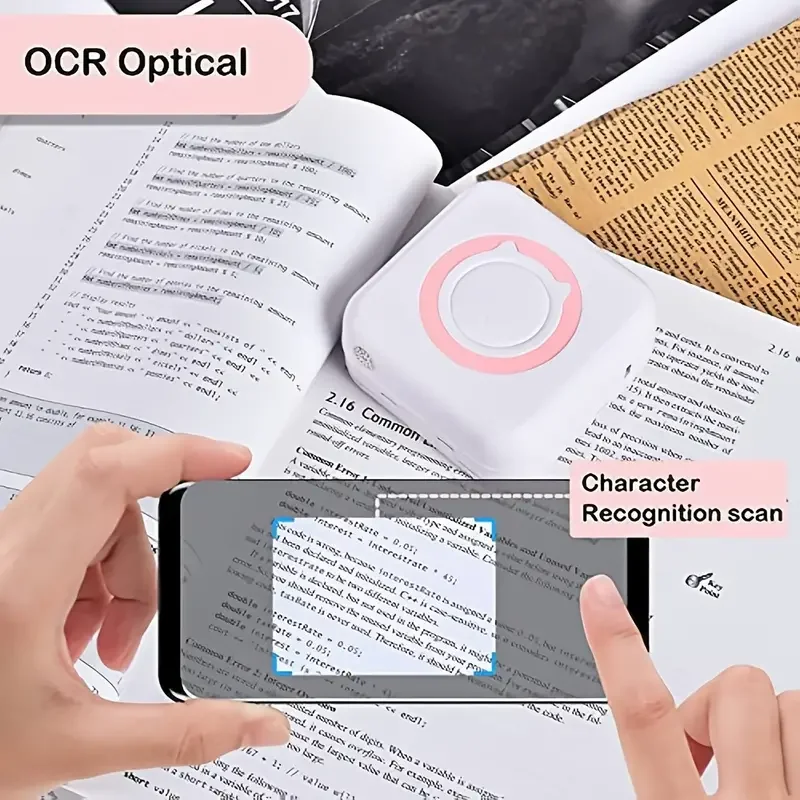 แบบพกพา Mini Pocket Inkless เครื่องพิมพ์ไร้สาย BT เครื่องพิมพ์ความร้อนสําหรับรูปภาพใบเสร็จรับเงินหมายเหตุ Memo Label สําหรับ IOS Android สมาร์ทโฟน