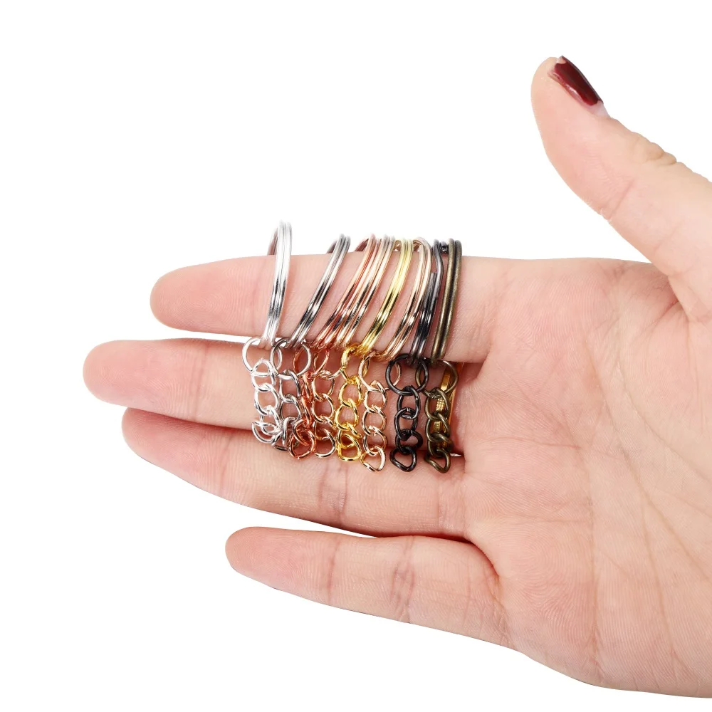 110 sztuk breloków do kluczy Otwarte pierścienie do skoków Szpilki do tworzenia biżuterii Zestawy akcesoriów do majsterkowania Żywica epoksydowa Breloczek do kluczy Breloczek do kluczy