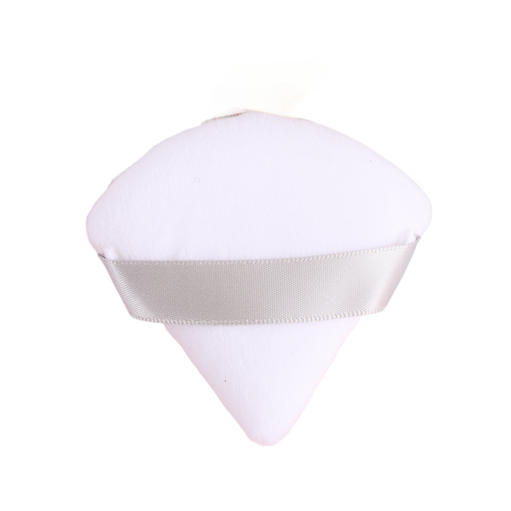 1/2 pçs triângulo veludo pó puff farinha mini rosto maquiagem esponja cosméticos algodão macio rosto pó puff lavável leve