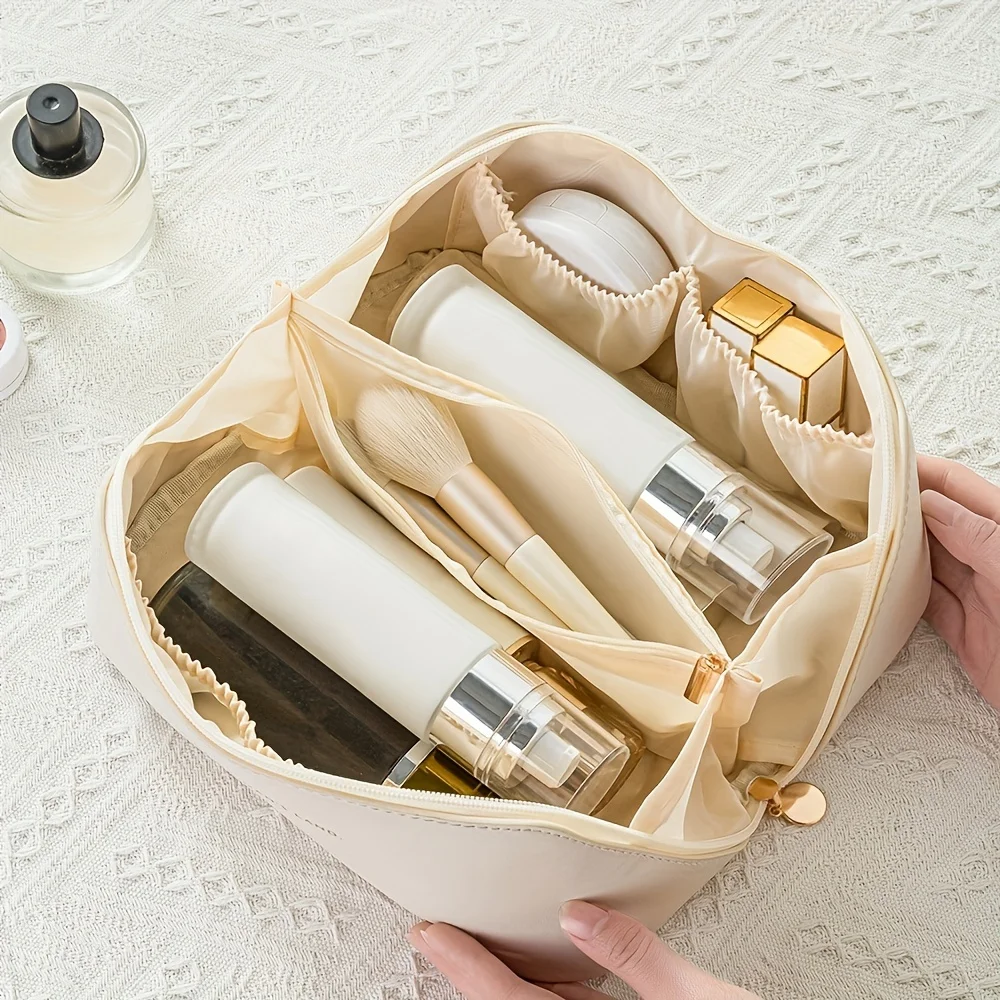 Women Luxury Makeup Organizer Bag Cosmetic Toiletry Kit Case Toiletry Pouch with Zip Lady Storage Box for Cosmetics Toiletries