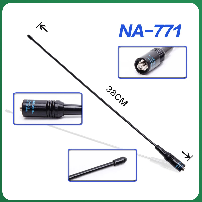 Na 771 Antenne Nagoya High Gain Antennes VHF/UHF SMA Vrouwelijke Voor Quansheng UV-K5 UV-K6 Baofeng DM-1701 UV-21 UV-17 Walkie Talkie