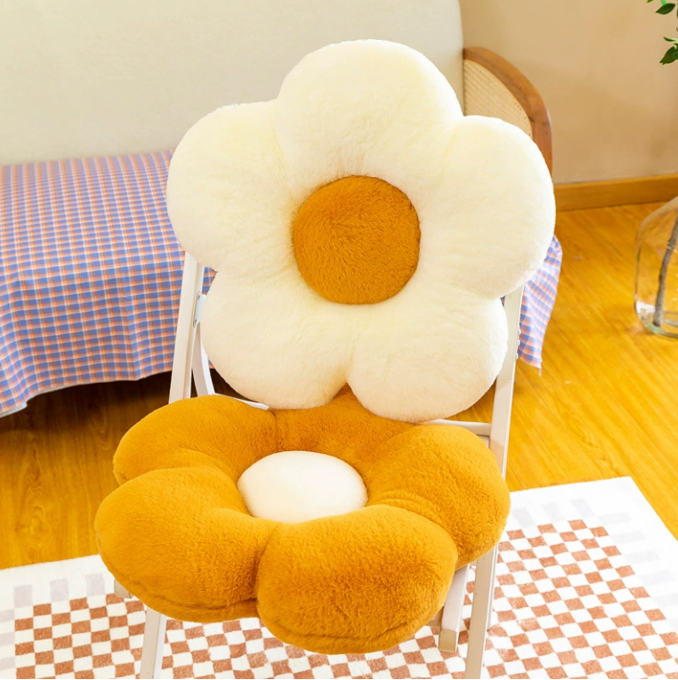 Almohada decorativa para el hogar con forma de pétalo de girasol