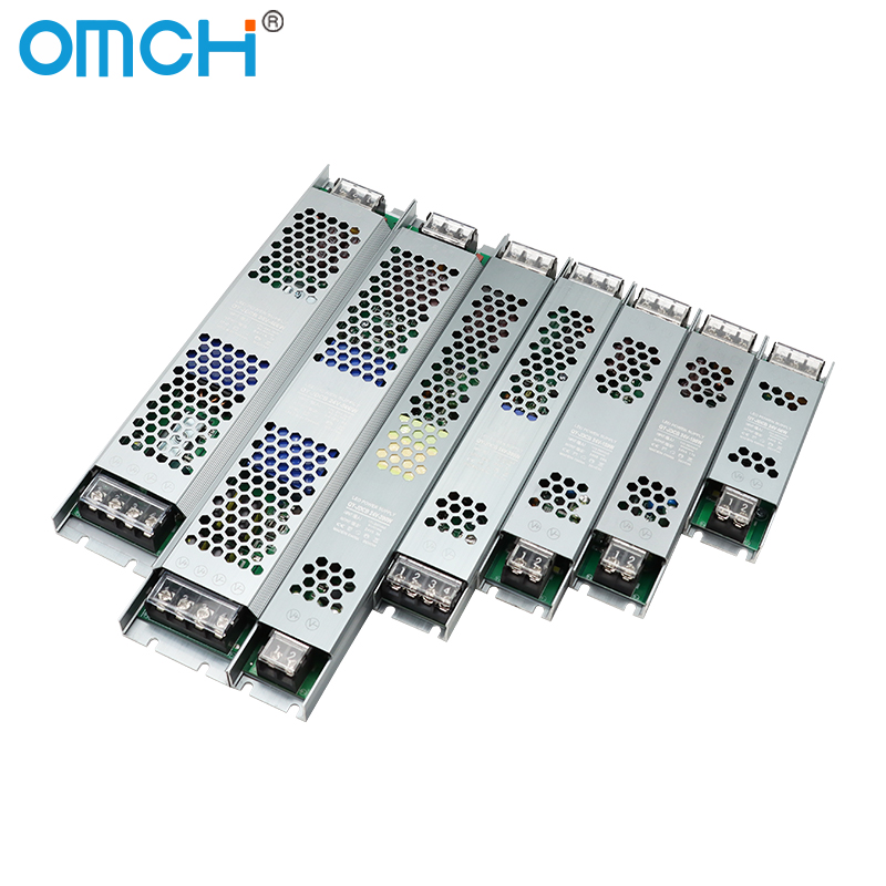 Fuente de alimentación LED de 12V y 24V, 60W, 100W, 200W, 300W, 400W, 500W, transformador AC/DC ultrafino, convertidor de controlador LED para iluminación de tira LED