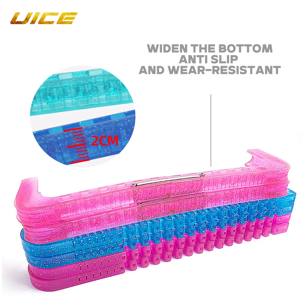 1 ペア軟質プラスチックアイスホッケーフィギュアスケートブレードガードカバープロテクターアイススケートランナーガード女性男性若者子供