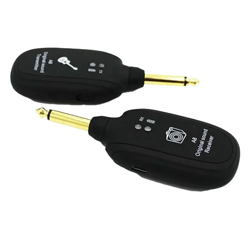 Ricevitore trasmettitore sistema wireless per chitarra UHF A8 Trasmettitore per chitarra wireless ricaricabile integrato per basso elettrico