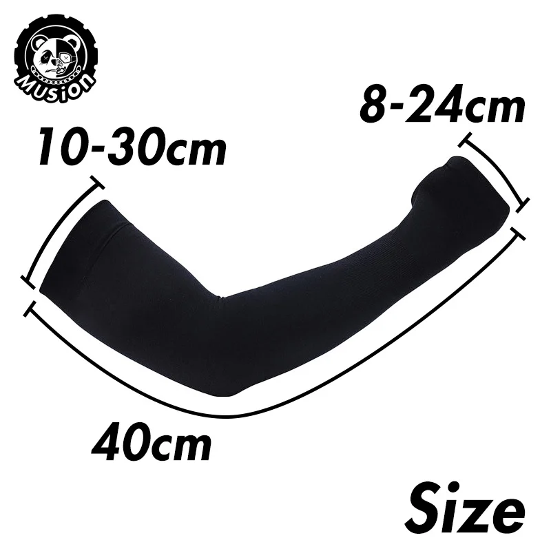 Musion Plus Size Sun Protection Arm Sleeves Extended and Widened XXL Fat Man UPF50+ Hand Sock for Riding and Running For Unisex