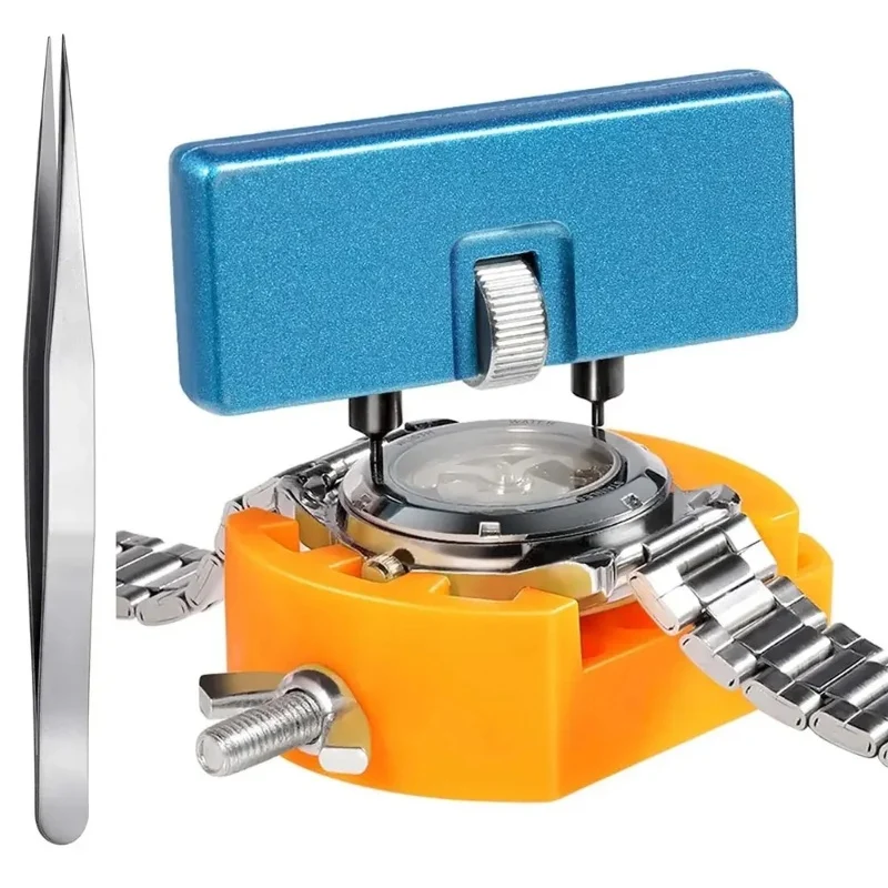 Conjunto de ferramentas de reparo 3 em 1, removedor de parte traseira do relógio, abridor ajustável, removedor de caixa traseira, abridor de caixa de relógio, suporte removedor de reparo