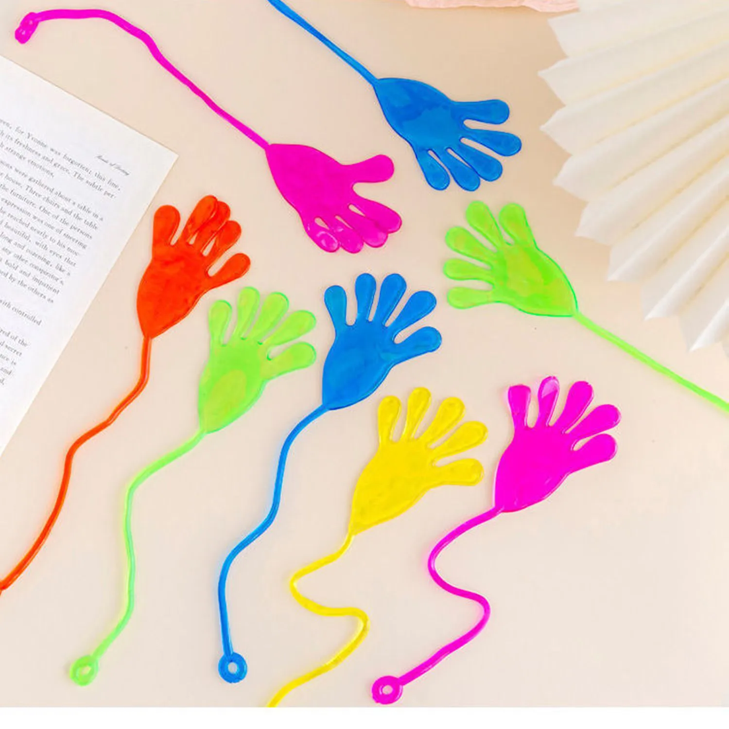5-100 pz Mani Appiccicose Bomboniere Elastico Appiccicoso Squishy Schiaffo Palma Giocattolo Di Natale Goodie Borse Stuffers per I Bambini Premi In Aula
