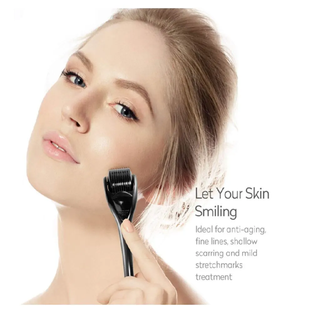 Micro Needle 540 Roller Derma Roller Titanium Cabelo Regrowth Barba Crescimento Anti Hair Loss Tratamento Thinning Receding