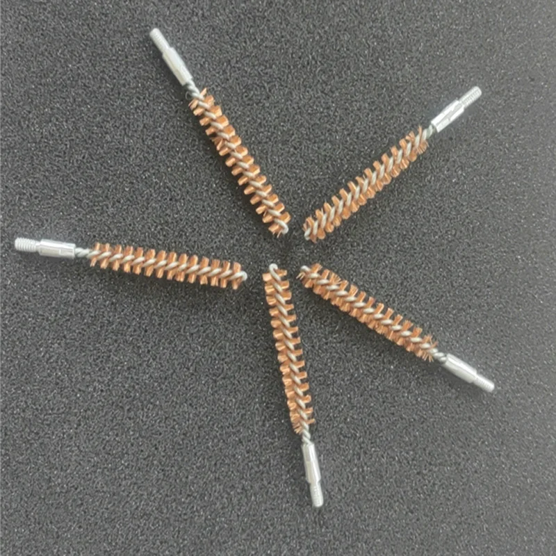 แปรงทําความสะอาดถังสีบรอนซ์ .30cal ลํากล้อง 7.62 มม. ยาว 3 นิ้ว สําหรับปืนพกล่าสัตว์ ปืนลูกซอง (5 ชิ้น)