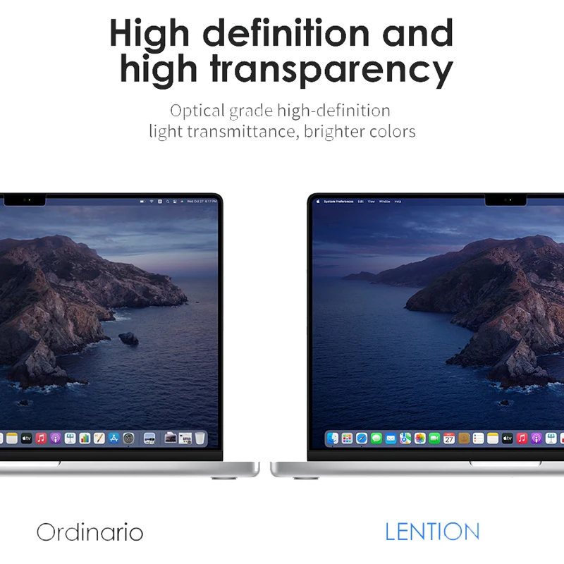 Protetor de tela para macbook hd filme macio para ar 13 Polegada m1 m2 pro 13 14 15 16 Polegada barra toque max capa guarda acessórios