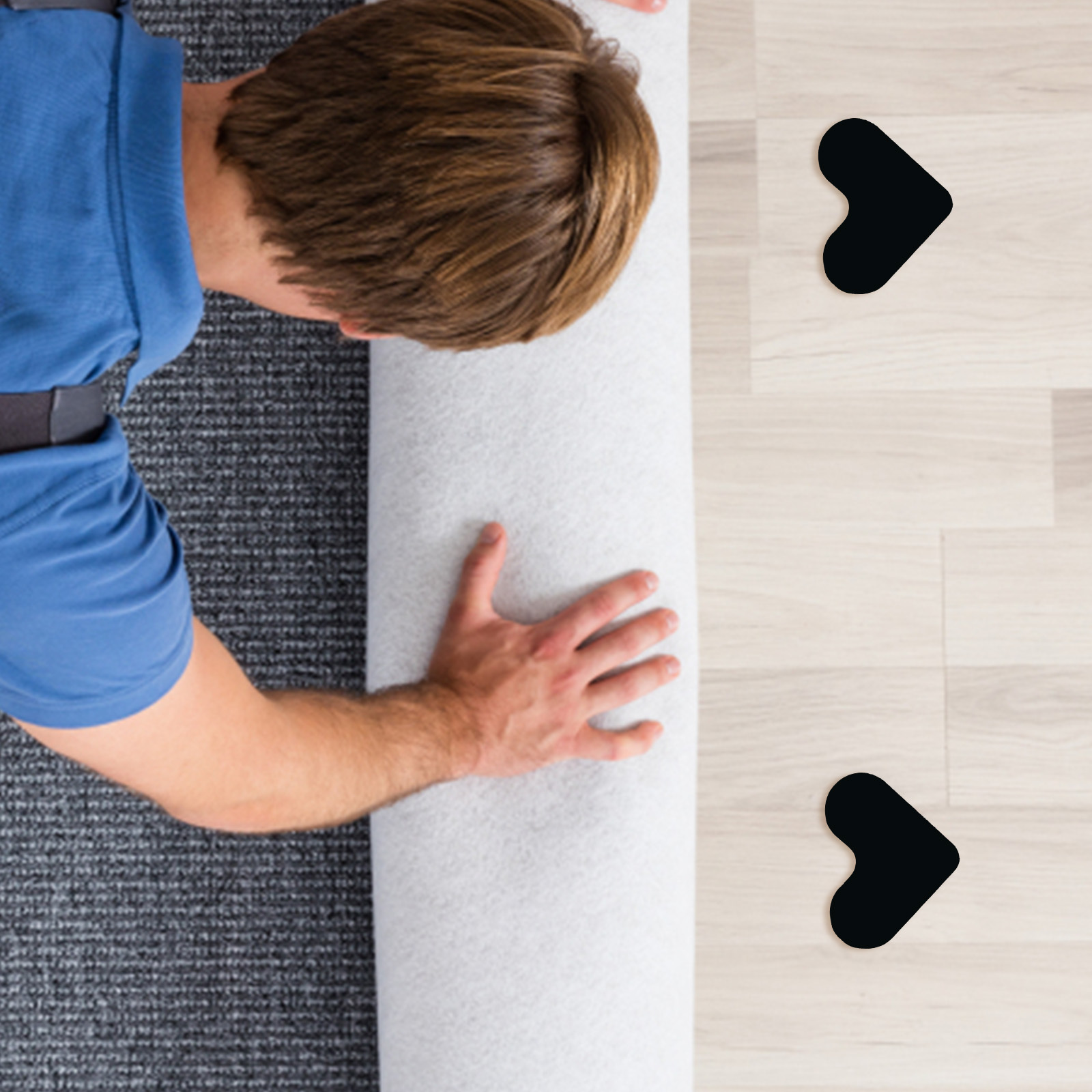 16Pcs Non Slip Pads Carpet Stickers Heart Cloud Shape Rug Holders for Hardwood Tiles Floors Area Rugs