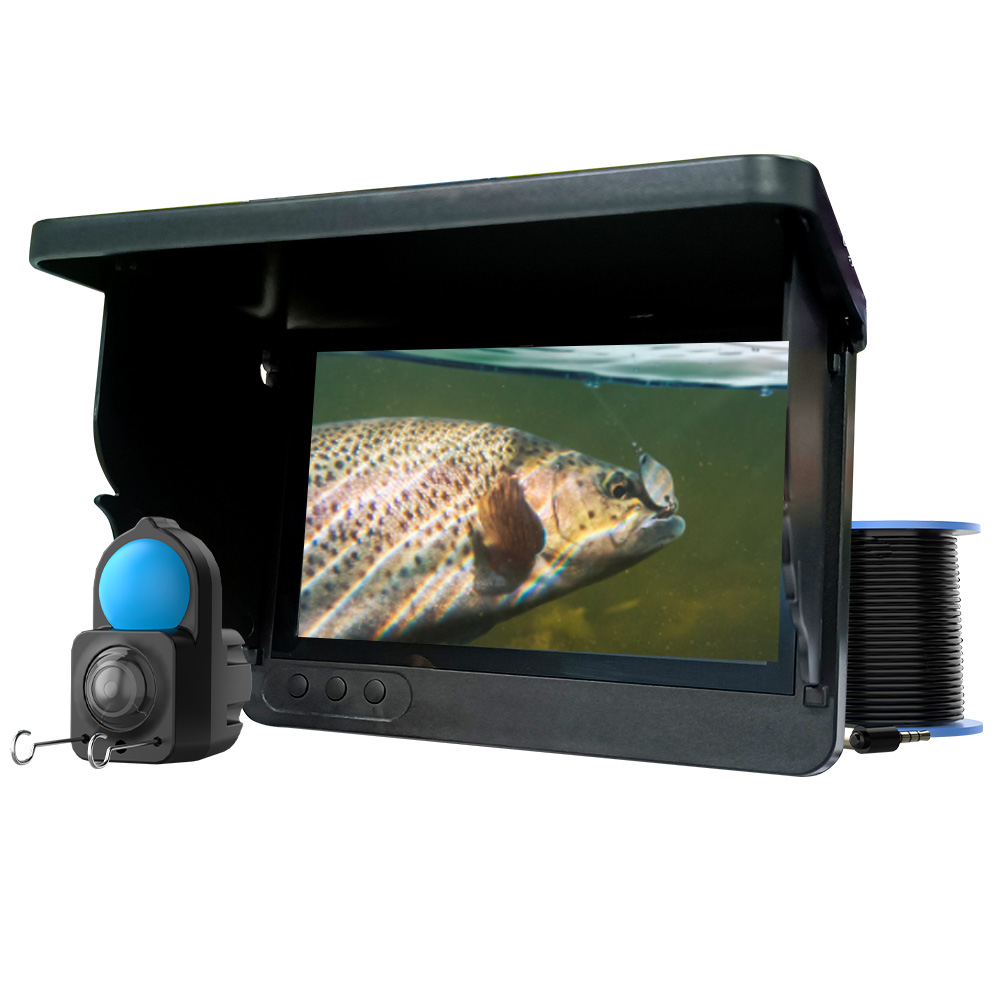 GUANMOU cámara subacuática 1080p 7 pulgadas cámara endoscópica lcd impermeable 1000TVL cámara de pesca 12 Uds luz infrarroja para lago hielo