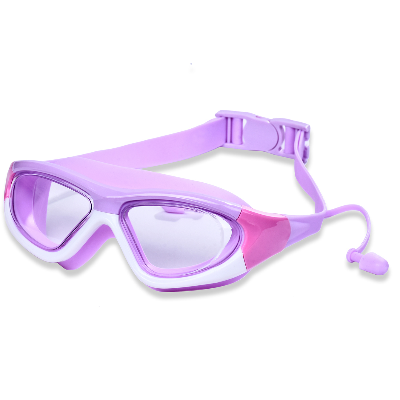 Occhialini da nuoto per bambini ad alta definizione per ragazzi e ragazze Occhialini da nuoto antiappannamento Occhialini con montatura grande Comodi in silice
