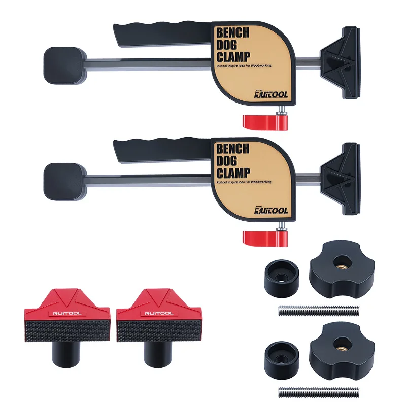 Woodworking Table Fixed Clamp Set: Quick Desktop Clamp, Workbench Auxiliary 19mm Tenon