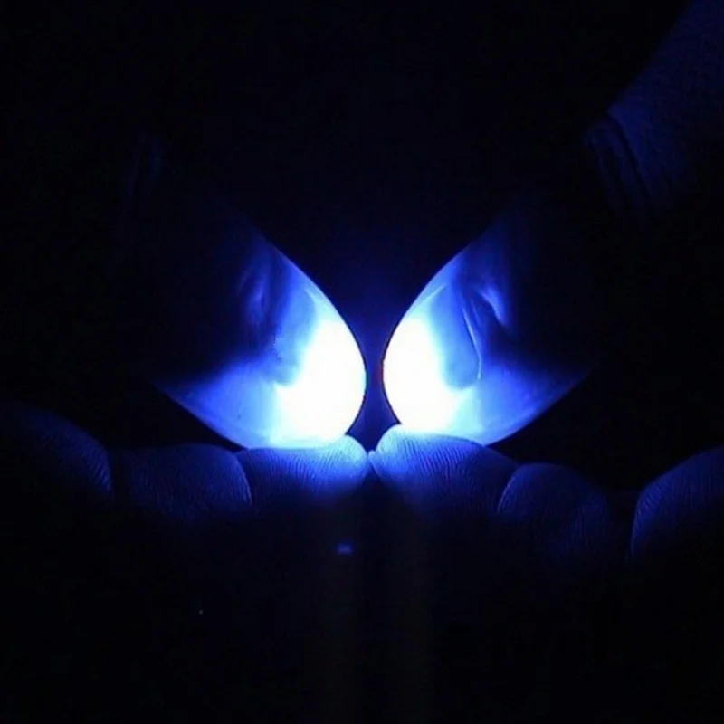 성인용 매직 썸 라이트 장난감, 마술 트릭 소품, 빛나는 LED 깜박이 손가락, 어린이 할로윈 파티 장난감, 세트당 2 개