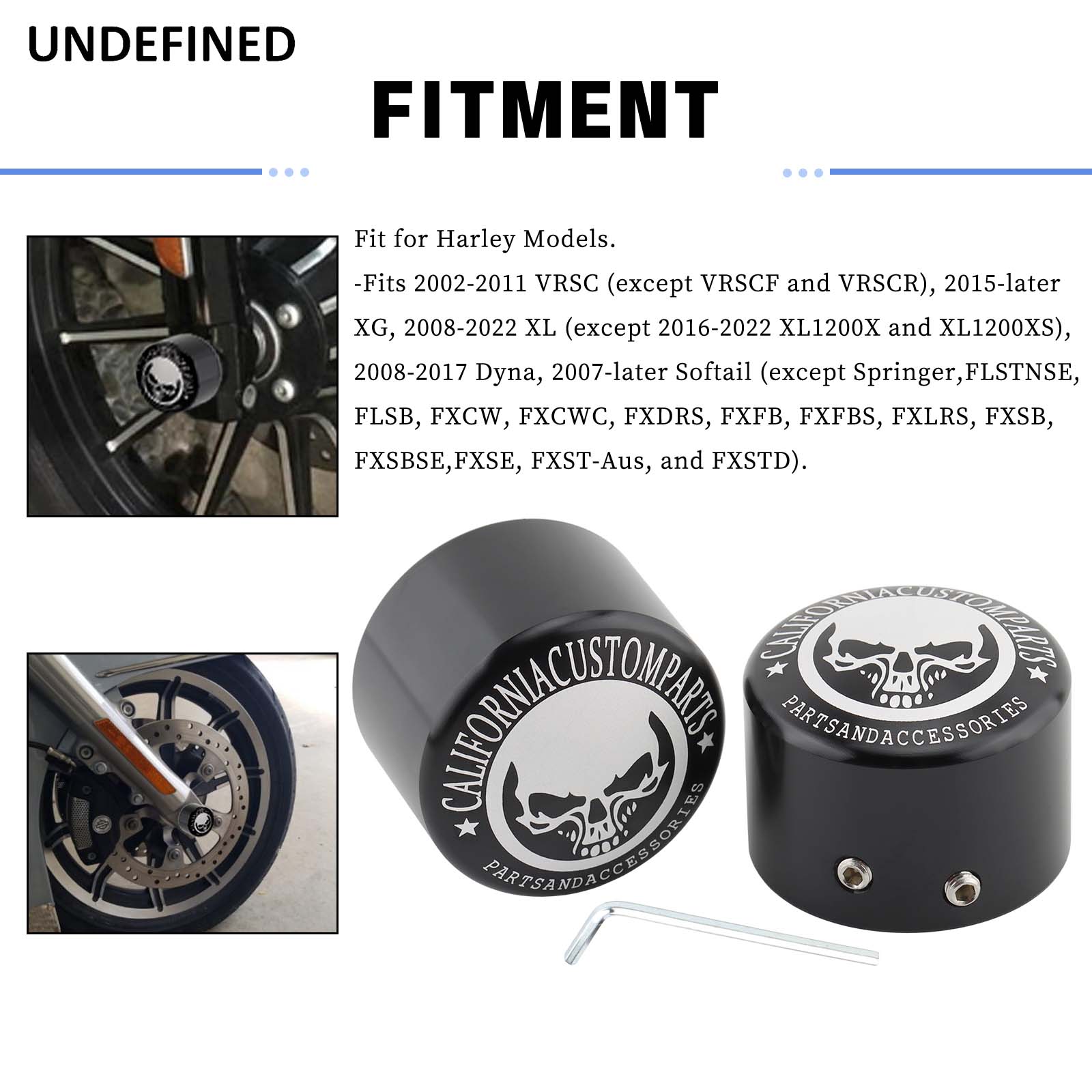 オートバイスカルフロントアクスルナットカバーキャップハーレースポーツスター XL ソフテイルツーリングロードストリートグライドダイナストリートファットボブに適合