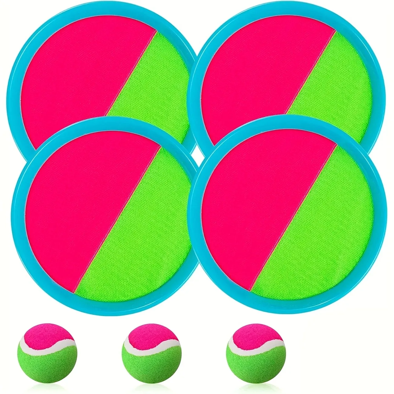 1 ชุดเด็ก Sucker Sticky Ball ของเล่นกีฬากลางแจ้งจับเกมบอลชุดโยนและจับเด็ก Interactive ของเล่นกลางแจ้ง