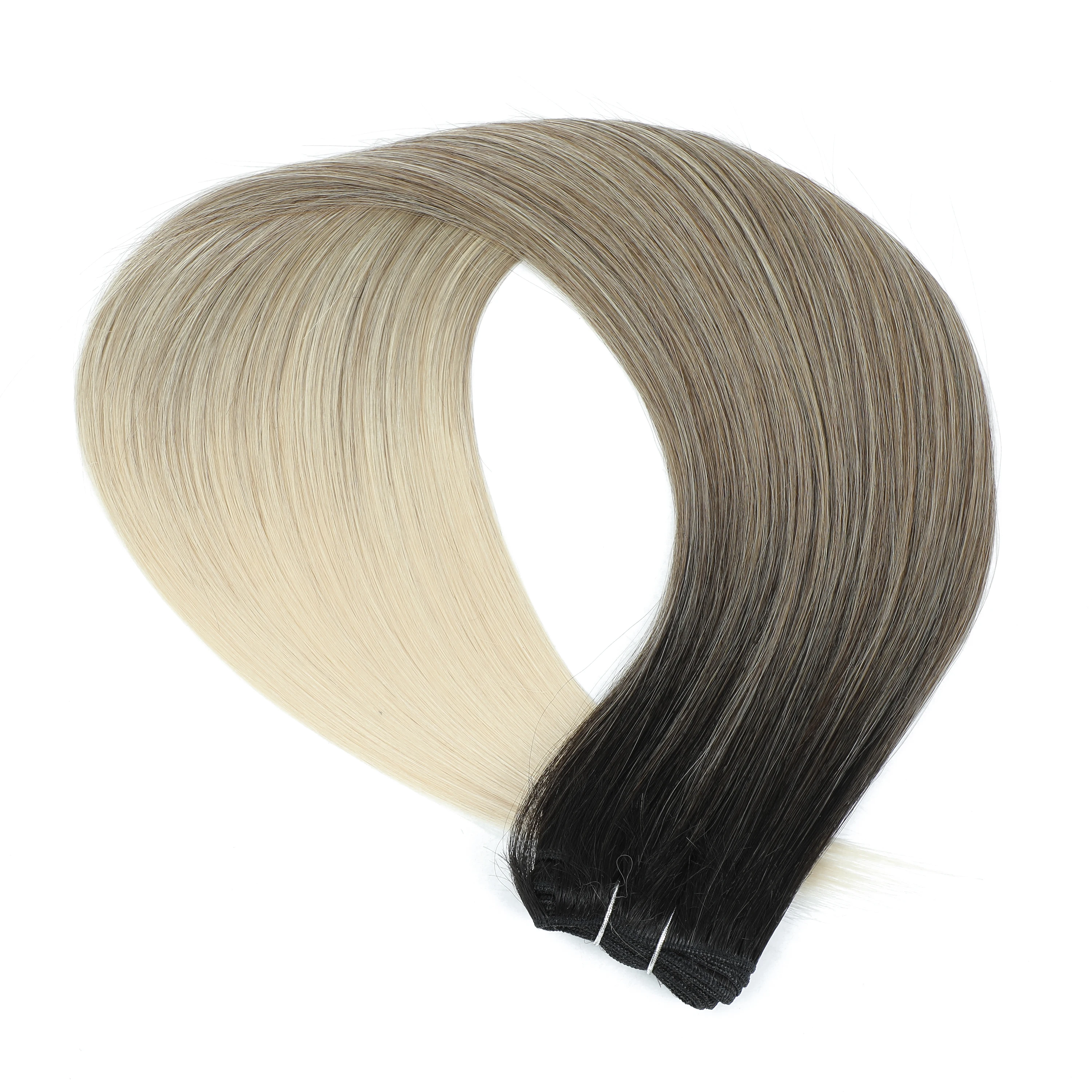 Bio extensões de cabelo reto sintético macio cabelo liso tecelagem longo colorido sintético feixes de cabelo reto completo para terminar