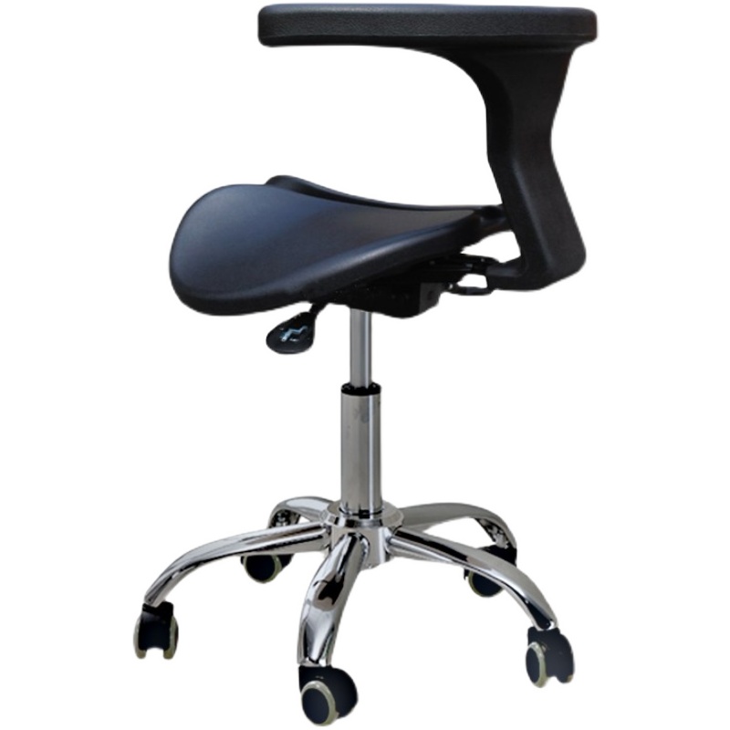 ‌Dental Saddle Stool - Adjustable Orthopedic Chair with Silent Wheels, Ergonomic Salon & Clinic Seat for Spa/Doctor