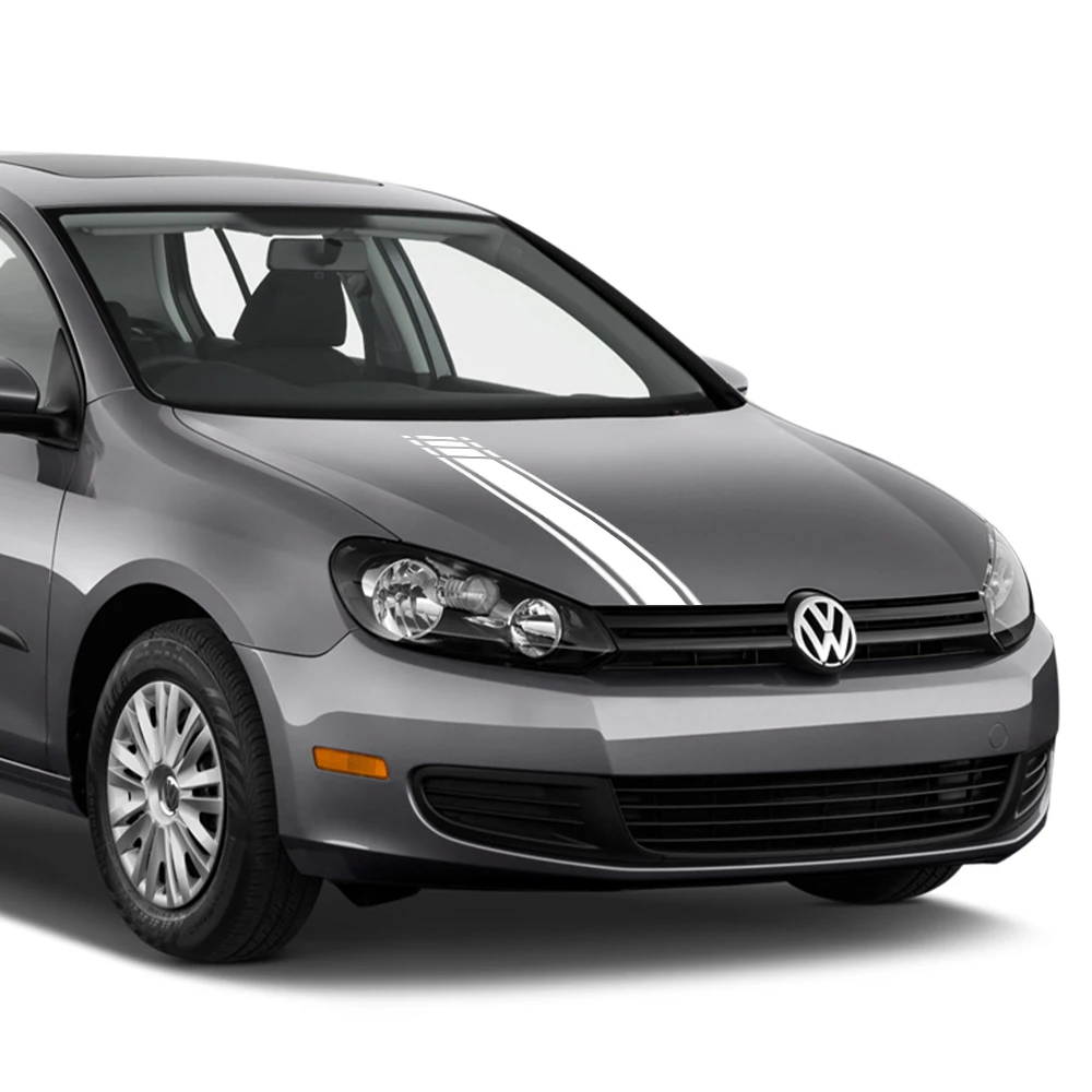 Pegatina de estilo de carreras para capó de coche, calcomanías decorativas de película de vinilo para Volkswagen VW Golf 8 7 5 4 6 GTI MK8 MK7 MK5 MK6 MK4, accesorios para automóviles
