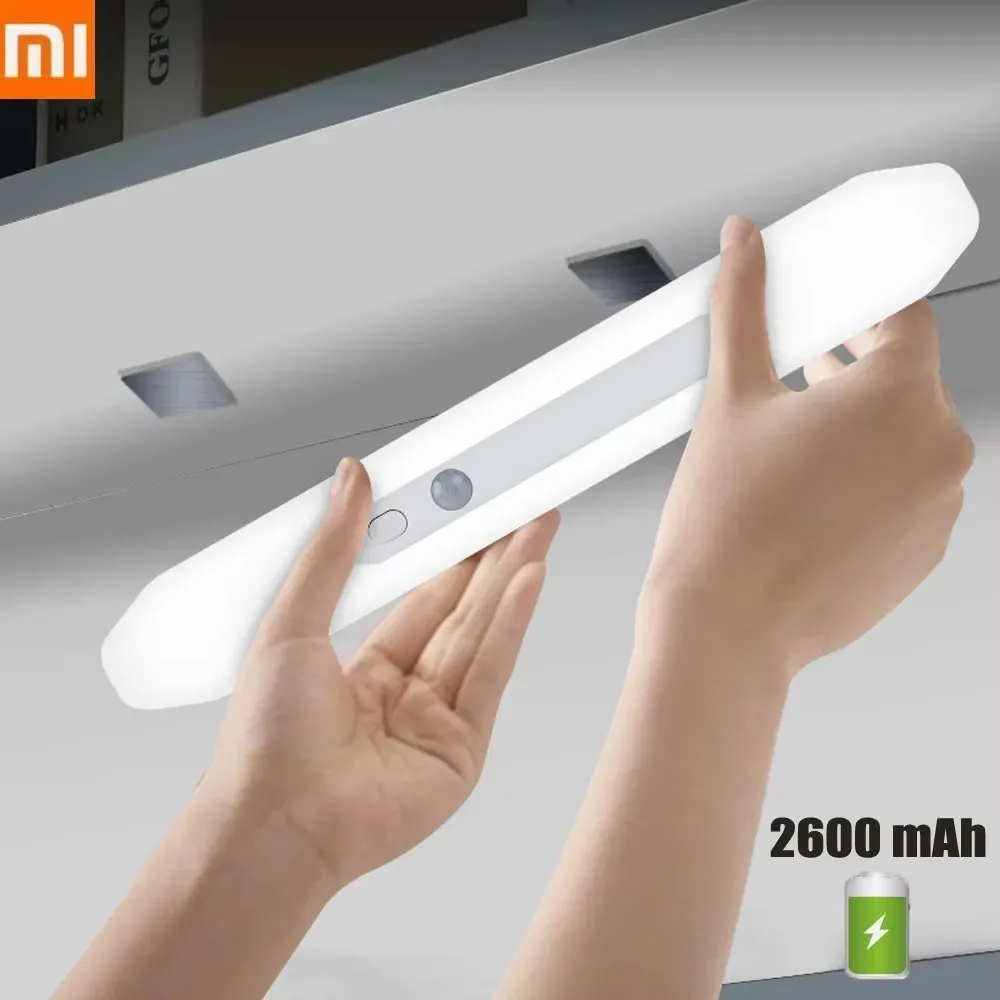 Xiaomi-luz nocturna Led con Sensor de movimiento, lámpara de pared con Detector recargable por Usb, batería de 2600mAh, atenuación continua para dormitorio