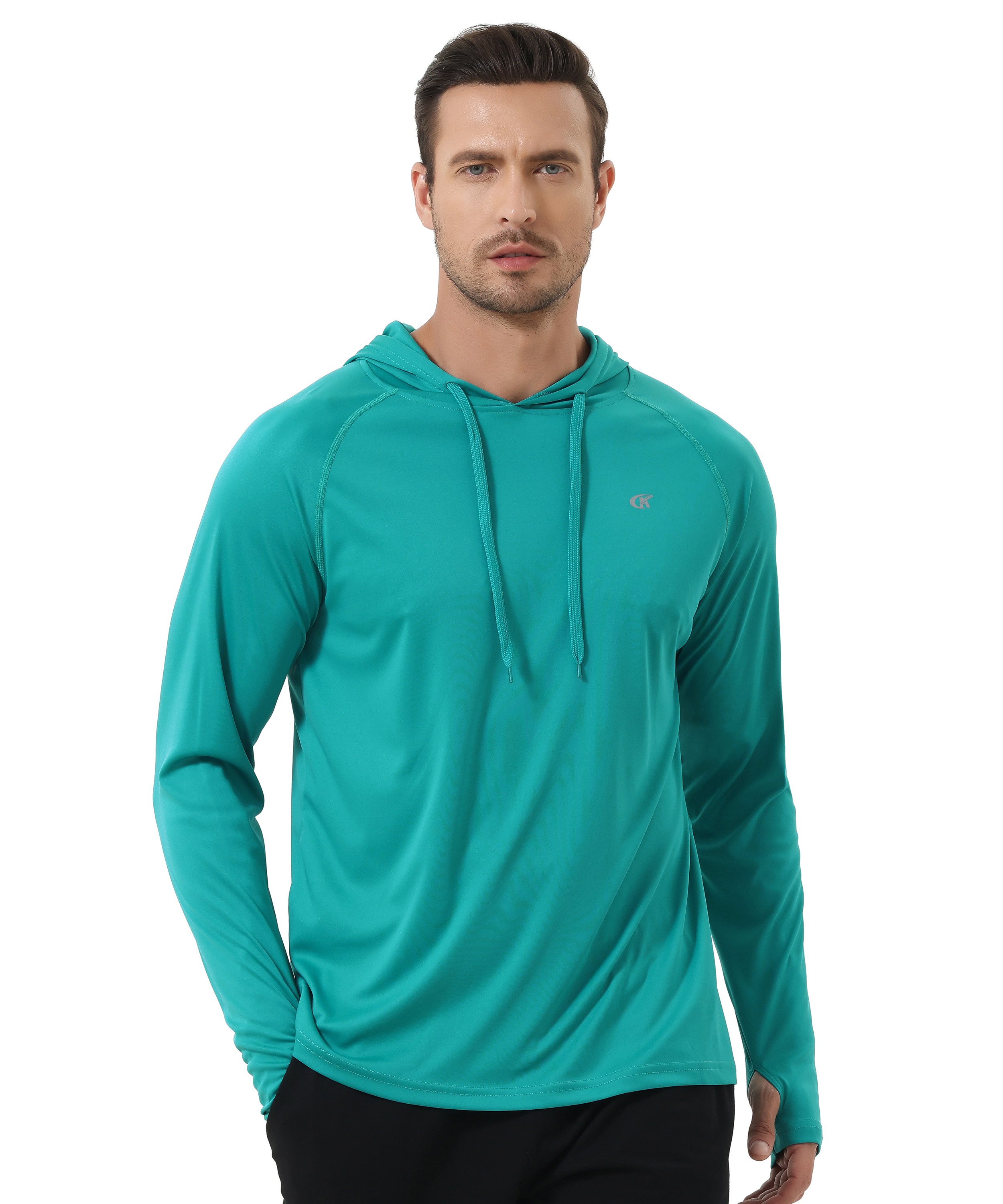 Chemises à capuche à manches longues UPF 50 + pour hommes, T-shirt léger à séchage rapide pour protection contre les éruptions cutanées, pull de Sport pour jogging en plein air, été