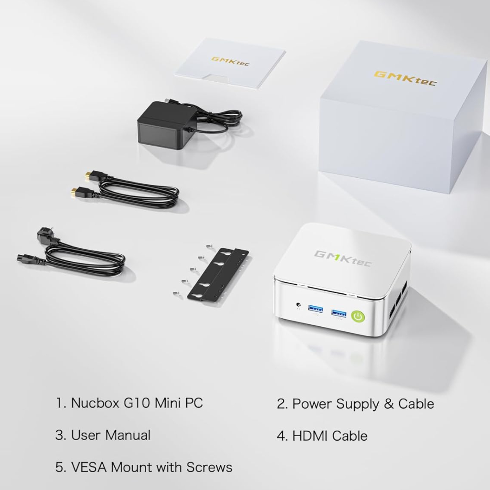 GMKtec G10 Mini PC AMD Ryzen 5 3500U (Beats N150/N97) 2.5GbE NIC LAN Desktop Mini Computers WiFi 5, Type-C, Triple 4K Display