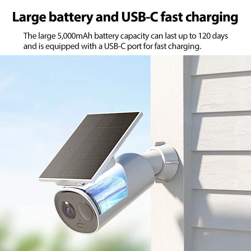 IMOU Cell 3C All-in-One Neue WiFi-Kamera, integriertes Solarpanel, 5000 mAh, großer Akku, vollfarbige kabellose IP66-Heimsicherheitskamera